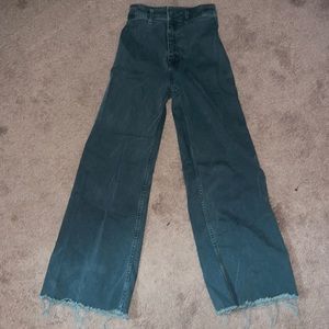 High rise Zara jeans in dark green!